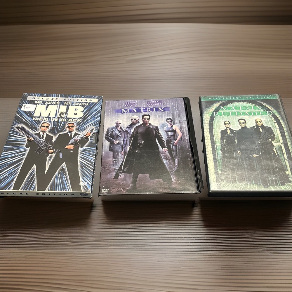 Men In Black, Matrix And Matrix Reloaded DVD Lot